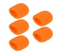 YUEHISY Housses en Mousse pour Microphone, Paquet de 5 Pièces, Protection contre le Vent pour Microphone à Main pour Type de Boule Standard, Noir, Rouge, Bleu, Orange pour une Voix Claire (ORANGE)