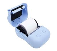 YUEHISY Imprimante D'étiquettes de Codes à Barres Thermique Portable, Imprimante de Poche Noir et Blanc avec Application, Prend en Charge Le Papier Thermique 57 X 50 Mm (Blue)