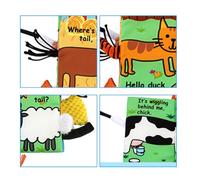 YUEHISY Jouet Suspendu pour Enfants pour L'apprentissage Précoce, Matériau en Tissu avec Motif de Dessin animé Mignon, adapté aux Bébés de Plus de 0 Mois (Nouvelle version de Jungle Tail)