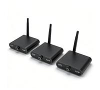 YUEHISY Kit D'adaptateur Audio sans Fil, 2,4 GHz, Longue Portée de 100 M et Audio HiFi sans Latence, Ensemble émetteur et Récepteur pour TV, PC, Stéréo, Barre de Son avec 2 Récepteurs