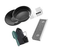 YUEHISY Kit de Panoramique en Or Complet avec Boîte D'écluse en Aluminium de 12 Pouces, équipement de Prospection Portable Ensemble avec Sac à Dos pour River & Creek Gold Mining