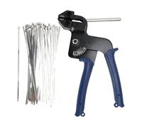 YUEHISY Kit de Pistolet à Cravate en Acier en Acier Inoxydable, 100pcs Listes de Zip Métallique Auto-verrouillables, 11,8 Pouces 200lbs Tensile 304 Inoxydable, pour Réparation de