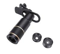 YUEHISY Kit D'Objectif D'appareil Photo de Téléphone, Ensemble 4 en 1 avec TéléObjectif 22X, Fisheye 198°, Grand Angle 0,6X, Objectif Macro 15X, Universel pour Smartphones Android