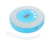 YUEHISY Lecteur CD Portable avec Haut-Parleur, Lecteur de Musique CD Rechargeable, Micro intégré, AUX, Anti-Saut, Enregistrement sur clé USB, pour Voyage en Voiture, à la Maison (Blue)