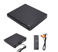 YUEHISY Lecteur DVD, lecteur CD MP3 USB compact HD 1080p, écran numérique LED et télécommande, câble AV multi-format PAL/NTSC pour Smart TV Home Cinéma (prise GB)