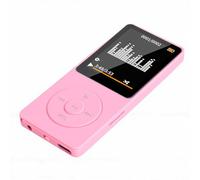 YUEHISY Lecteur MP3 Bluetooth 5.3, Lecteur MP3 HiFi sans Perte, LCD 1,8", 128 Go, FM, Enregistreur Vocal, 30 H, 23 G pour Les Déplacements Sportifs (Pink)