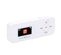 YUEHISY Lecteur MP3 Portable, Haut-Parleur HD avec Son HiFi Bluetooth 5.1, écouteurs D'enregistrement Vocal de Livre électronique de Diffusion FM, Prise en Charge d'une Carte TF de 128 Go (White)
