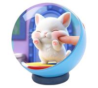 YUEHISY Lecteur Photo et Vidéo à Affichage Numérique Orb à Mémoire 3D, Boule de Cristal, Sphère de Divertissement Multimédia, Cadeau Parfait pour Un Anniversaire, Un Anniversaire de Noël (Blue)