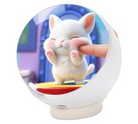 YUEHISY Lecteur Photo et Vidéo à Affichage Numérique Orb à Mémoire 3D, Boule de Cristal, Sphère de Divertissement Multimédia, Cadeau Parfait pour Un Anniversaire, Un Anniversaire de Noël (White)