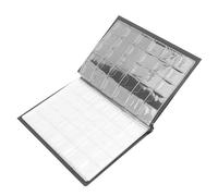 YUEHISY Livre de Collection de Pièces de Monnaie Durable, 250 Pochettes, 10 Pages, Support D'album pour la Communication Entre Les Collectionneurs de Pièces de Monnaie, Noir/Marron/Rouge (Brown)