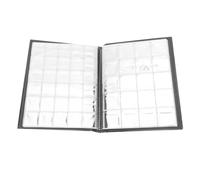 YUEHISY Livre de Collection de Pièces de Monnaie Durable, 250 Pochettes, 10 Pages, Support D'album pour la Communication Entre Les Collectionneurs de Pièces de Monnaie, Noir/Marron/Rouge (Black)