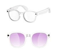 YUEHISY Lunettes Intelligentes AI avec Caméra HD 1080P, Lunettes de Traduction Bluetooth en Temps Réel avec Reconnaissance d'image AI, Réduction du Bruit