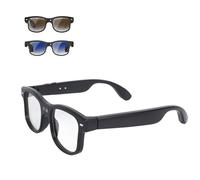 YUEHISY Lunettes Intelligentes AI, Lunettes de Traduction de Caméra HD 8MP avec Enregistrement Vidéo 1200P, Audio à Oreille Ouverte, Lentilles de Remplacement, pour Les Voyages de