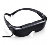 YUEHISY Lunettes VR Intelligentes, Vidéo 3D, Manette | Écran 120 Pouces, Double Micro, Teinte de Lentille, Téléphone PC Console, Prise 3,5 Mm, léger.