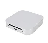 YUEHISY Mac Mini M4 Dock, Moyeu DE Support en Alliage en Aluminium avec des Emplacements SSD Dual M.2 10 Gbit/S USB A Ports Lecteur DE Carte MÉMOIRE, pour Mac Mini M4 (Prise UE)