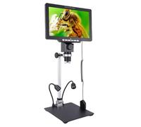 YUEHISY Microscope Numérique, Loupe de Microscope HD 10,1" 2000X 12MP avec Contrôleur, Lumières de Remplissage LED Flexibles, pour Minéraux, Soudure