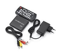 YUEHISY Mini Boîtier de Lecteur Multimédia HDMI 1080P, Lecteur USB et Emplacement pour Carte SD, Décodeur de Film Full HD, Numérique Compact pour Télévision Domestique (Prise UE)