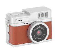 YUEHISY Mini Camera Camera, 0,96 "Écran de Lumière LED Intégrée pour Le Voyage/étude, 1080p FHD Retro Cam, Carte 64 Go + Transfert OTG (Brown)