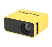 YUEHISY Mini Projecteur 1080P, Cinéma Maison Portable de Poche, Haut-Parleur intégré, écran 60 Pouces pour Les Jeux de Films en Plein Air, Les Voyages (Yellow)