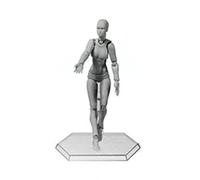YUEHISY Modèle de Croquis Mobile en PVC Durable, Corps de Figurine D'action avec Support pour la Décoration de Bureau, Peinture (GREY #14)