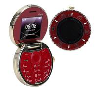 YUEHISY Montre de Poche Vintage à Clapet, Téléphone Portable Double SIM 2G GSM à Grande vec Batterie 1200 MAh, écrans 1,77", Lecteur MP3, Radio FM pour Personnes âgées (Rouge)