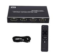 YUEHISY Multiviewer HD 4 en 1, Commutateur et Télécommande Transparents, Répartiteur D'écran Quadruple, Plug & Play, 4K @ 30 Hz 1080P, pour Salles de Conférence