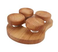 YUEHISY Oreiller de Sauna avec Disque Rotatif, Appui-tête en Bois pour la Traction Cervicale et la Relaxation Musculaire, Accessoire de Sauna Idéal pour la Maison et Le Spa