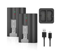 YUEHISY Pack de 2 Batteries de Remplacement pour Sonnette Ring, Batteries Rechargeables 6500 MAh avec Chargeur à Double Emplacement, pour Sonnette Vidéo Ring 2/3/4/3 Plus