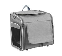 YUEHISY Panier de Vélo pour Chien, Sac de Transport Extensible pour Animaux de Compagnie avec Support à Dégagement Rapide, Panier Avant Imperméable à Coque Souple pour Petits Chiens, 4 Portes, 4