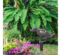 YUEHISY Panneau « No Pooping Yard » en Fonte avec Design Dissuasif Unique, Panneau Robuste « No Caca » pour Pelouse, 2 Tailles, d'insertion au Sol pour Extérieur, Jardin, Cour (petite)