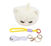 YUEHISY Peluche Chat Interactive Intelligente, Yeux Expressifs et Réponse Tactile, Assistant d'apprentissage de L'IA pour L'entraînement de la Mémoire, Moniteur D'application Parentale,