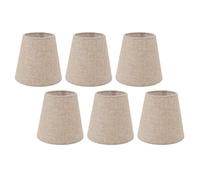 YUEHISY Petit Abat-jour Classique avec Installation Facile, adapté aux Ampoules E14, Idéal pour la Chambre à Coucher, le Studio et Plus Encore, 6 Pièces