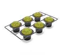 YUEHISY Poêle à Popover pour la Cuisson-conception Antiadhésive Extra Profonde de 6 Tasses, Ustensiles de Cuisson Robustes en Acier au Carbone, Idéal pour le Pudding, les Muffins et les