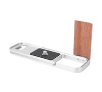 YUEHISY Poignée de Support en L X-E5, Dotée d'une Poignée en Bois Confortable et d'un Corps en Aluminium Léger, Plaque à Dégagement Rapide pour Arca Swiss (Silver)