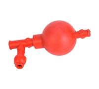 YUEHISY Poire d'aspiration en Caoutchouc, Boule de Pipette Quantitative avec 3 Ouvertures, Remplissage de Pipette de Laboratoire Résistant à la Corrosion, Contrôle Rouge à 3 Valves pour un