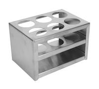 YUEHISY Porte-éprouvette 304 Acier Inoxydable 6 Trous 3 Couches Support
