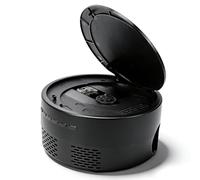 YUEHISY Projecteur DVD Portable, Projecteur HD 1080p avec Lecteur DVD intégré, Haut-parleurs Stéréo USB 2.0 et Télécommande (Prise UE)