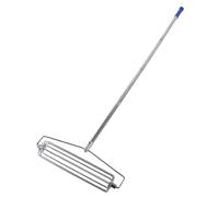 YUEHISY Râteau à Sable à Long Manche, Système de Verrouillage sécurisé et Assemblage Simple, Râteau à Puces en Acier Inoxydable pour Le Jardin, Le Paysage et Le Séchage des Grains