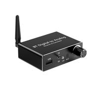 YUEHISY Récepteur émetteur Bluetooth 5.3, Convertisseur Audio Numérique vers Analogique avec Lecture sur clé USB, Entrées AUX Fibre Coaxiale, pour PC Home Cinéma