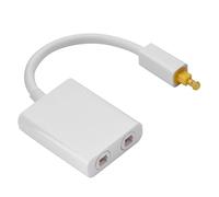 YUEHISY Répartiteur de Câble Audio Optique Numérique Toslink à Double Port de Haute qualité pour Lecteurs CD/DVD et Récepteurs AV (WHITE)