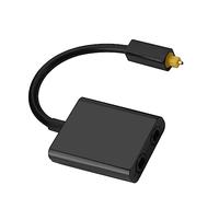 YUEHISY Répartiteur de Câble Audio Optique Numérique Toslink à Double Port de Haute qualité pour Lecteurs CD/DVD et Récepteurs AV (BLACK)