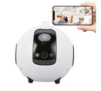 YUEHISY Robot Caméra Domestique, Caméra Mobile 2.5K 4MP pour Animaux de Compagnie avec Conversation Bidirectionnelle, Détection de Mouvement, Vision Nocturne, Contrôle APP,