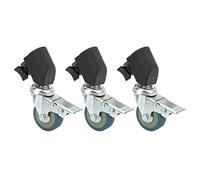 YUEHISY Roulettes Pivotantes pour Support d'éclairage 22 Mm, Roulettes de Photographie avec Verrouillage de Frein, Lot de 3 Pièces de Rechange pour Trépied de Support d'éclairage de Studio, Roues en