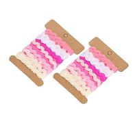 YUEHISY Ruban Zigzag Coloré 8mm pour Couture DIY Artisanat 2 Pièces (9) | Matériau en polyester, Durable et difficile à casser, Couleur vive qui ne se décolore pas, Petite taille, Facile à ranger