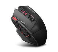 YUEHISY Souris de Jeu sans Fil, Trois Modes (Black) | 13 touches programmables, 1600 à 24000 DPI, rechargeables 730 mAh, pour ordinateur portable PC