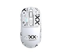 YUEHISY Souris sans Fil, Souris de Jeu Ergonomique Double Mode BT5.0 2,4 GHz avec Molette de Défilement à Grille Antidérapante 3D et Autocollant, 3 Niveaux DPI Réglables, pour PC (White)