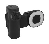 YUEHISY Stabilisateur pour Smartphone avec éclairage D'appoint, Stabilisateur à Cardan Mono-axe, Rotation à 90°, Idéal pour Les Voyages et Les Activités de Plein air.