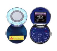 YUEHISY Téléphone à Clapet avec Design de Montre de Poche Vintage, Double SIM, Double Veille, Gros Boutons Débloqués, 2G GSM, pour Personnes âgées (Blue)