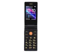 YUEHISY Téléphone à Clapet Senior débloqué 4G LTE, écran Principal de 2,8 Pouces, Téléphone Portable à Gros Boutons urgence SOS BT 5.0, Radio FM, Lecteur MP3 (Black)