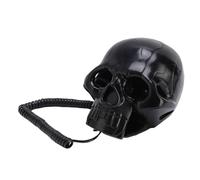 YUEHISY Téléphone Fixe du Crâne, Conception Vibrante Unique HD Qualité Sonore de Bureau de Bureau Multifonctionnel, avec Une Numérotation de Déconnexion Rapide Redaling (Black)